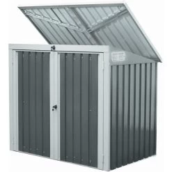 Nesling Magasin -Nesling Magasin cache poubelle double en acier pour conteneurs 240l westmann 1