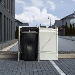 Cache-poubelle Müllbox En Aluminium Gris 140L – HIDE