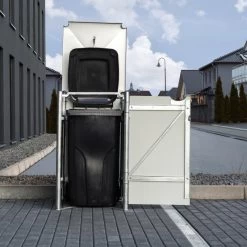 Cache-poubelle Müllbox En Aluminium Gris 240L – HIDE 13 Cache-poubelle Müllbox En Aluminium Gris 240L – HIDE -Nesling Magasin cache poubelle mullbox en aluminium gris 240l hide 5