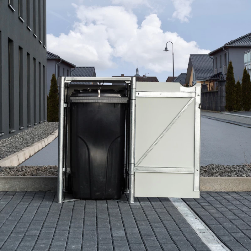 Cache-poubelle Müllbox En Aluminium Noir 240L – HIDE 8 Cache-poubelle Müllbox En Aluminium Noir 240L – HIDE – Image 6