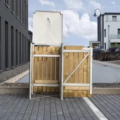 Cache-poubelle Müllbox En Bois Traité Naturel 140L – HIDE 13 Cache-poubelle Müllbox En Bois Traité Naturel 140L – HIDE -Nesling Magasin cache poubelle mullbox en bois traite 2x140l hide 5