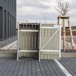 Cache-poubelle Müllbox En Bois Traité Gris 240L – HIDE 12 Cache-poubelle Müllbox En Bois Traité Gris 240L – HIDE -Nesling Magasin cache poubelle mullbox en bois traite gris 240l hide 4