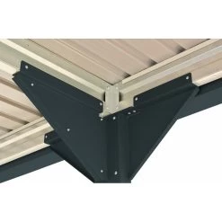 Carport 1 Voiture En Métal Anthracite 15,58m² - DURAMAX -Nesling Magasin carport 1 voiture en metal anthracite 1558m duramax 4