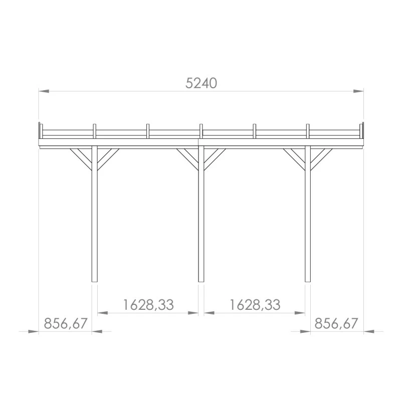 Carport Adossé 1 Voiture HENRI En Pin Traité Autoclave 15,77m² - Forest Style 5 Carport Adossé 1 Voiture HENRI En Pin Traité Autoclave 15,77m² - Forest Style – Image 3