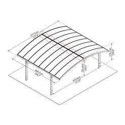 Carport Double En Alu Gris Et Polycarbonate Arizona Breeze 5000 Palram - Canopia 11 Carport Double En Alu Gris Et Polycarbonate Arizona Breeze 5000 Palram - Canopia -Nesling Magasin carport double en alu gris et polycarbonate arizona breeze 5000 palram 3