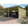 Carport Double En Bois Autoclave 38m² + Toit En Acier CÉSAR – Forest Style -Nesling Magasin carport double en bois autoclave 38m toit en acier cesar forest style