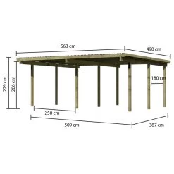 Carport Double En Pin Autoclave Avec Toit PVC 27,58m² - Karibu 10 Carport Double En Pin Autoclave Avec Toit PVC 27,58m² - Karibu -Nesling Magasin carport double en pin autoclave avec toit pvc 2758m karibu 2