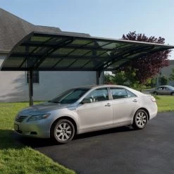 Carport En Alu Gris Et Polycarbonate Arizona Breeze 5000 - Palram - Canopia -Nesling Magasin carport en alu anthracite et polycarbonate arizona breeze 5000 palram 1 4