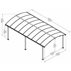 Carport En Alu Gris Et Polycarbonate 1 Voiture 23,3m² Arcadia™ 6400 – Canopia 10 Carport En Alu Gris Et Polycarbonate 1 Voiture 23,3m² Arcadia™ 6400 – Canopia -Nesling Magasin carport en alu gris et polycarbonate 1 voiture 233m arcadia 6400 canopia 2
