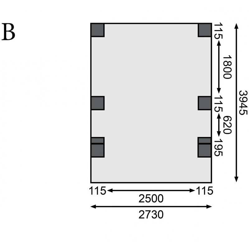 Carport En Bois Autoclave 15m², Toit En Acier Et Deux Poteaux En Arc – KARIBU 6 Carport En Bois Autoclave 15m², Toit En Acier Et Deux Poteaux En Arc – KARIBU – Image 4