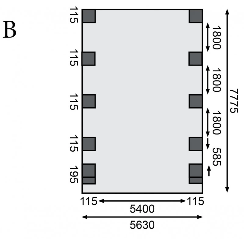 Carport En Bois Autoclave 26,9m², Toit En PVC Gris Et Deux Poteaux En Arc – KARIBU 6 Carport En Bois Autoclave 26,9m², Toit En PVC Gris Et Deux Poteaux En Arc – KARIBU – Image 4