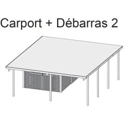 Carport En Bois Autoclave 30,35m² Avec Débarras 9m² - Karibu 10 Carport En Bois Autoclave 30,35m² Avec Débarras 9m² - Karibu -Nesling Magasin carport en bois autoclave 3035m avec debarras 9m karibu 2