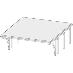 Carport Pin Autoclave 40,2m² Classic Double 2 + Toit PVC + 2 Arcs Karibu -Nesling Magasin carport pin autoclave 402m classic double 2 toit pvc 2 arcs karibu 2