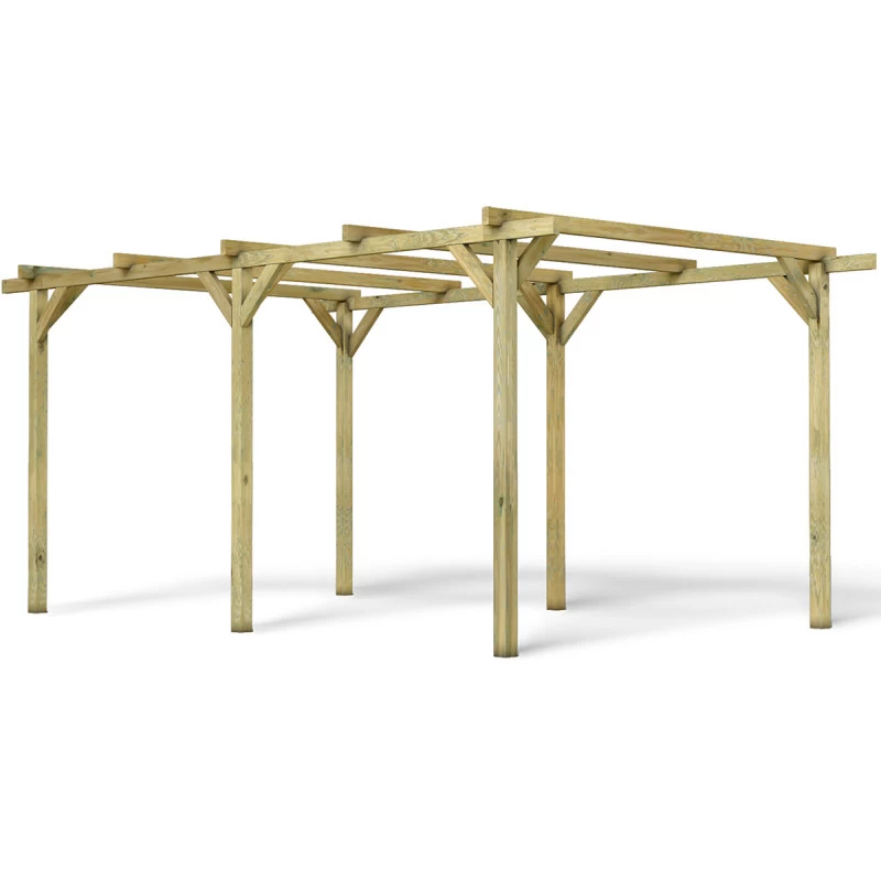 Carport Simple 15,40m² En Bois Autoclave FSC Henri - Forest Style 4 Carport Simple 15,40m² En Bois Autoclave FSC Henri - Forest Style – Image 2