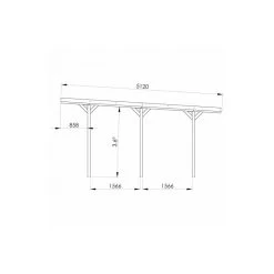 Carport Simple 15,6m² En Bois Autoclave FSC Jean - Forest Style -Nesling Magasin carport simple 156m en bois autoclave fsc jean forest style 2