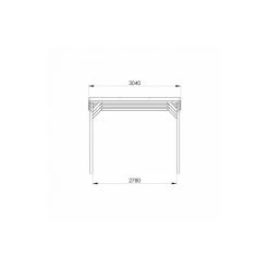 Carport Simple 15,6m² En Bois Autoclave FSC Jean - Forest Style -Nesling Magasin carport simple 156m en bois autoclave fsc jean forest style 3