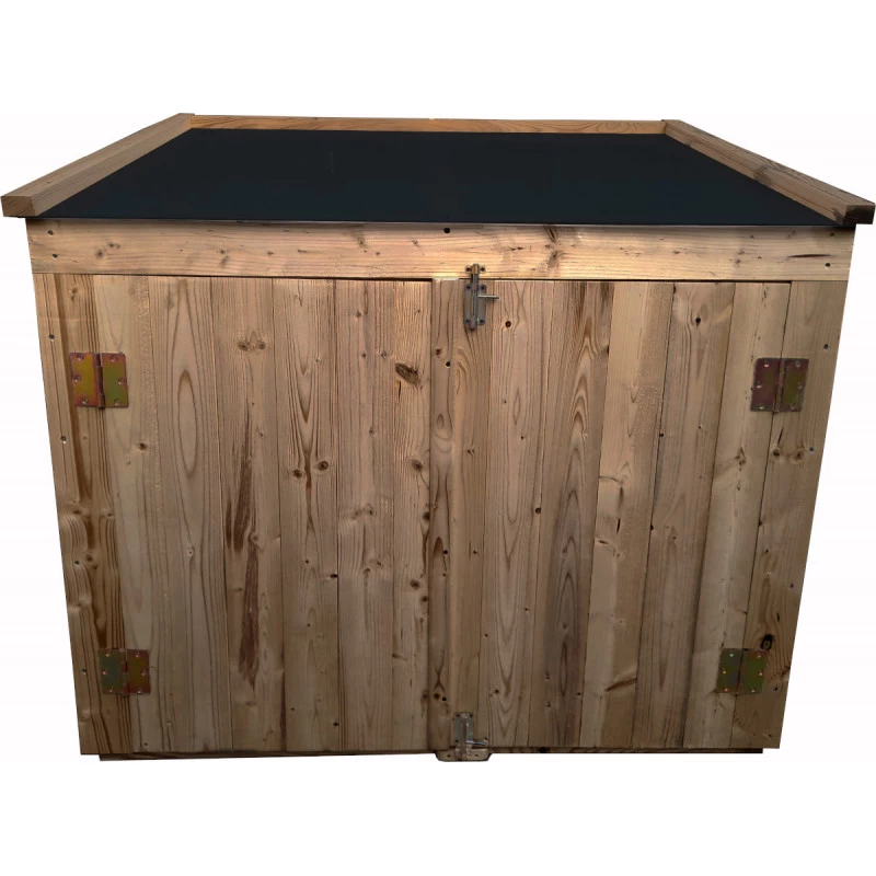 Coffre De Jardin En Bois Traité 20mm 1200L GENIO Noir - Gardy Shelter 5 Coffre De Jardin En Bois Traité 20mm 1200L GENIO Noir - Gardy Shelter – Image 3