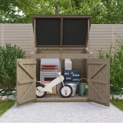 Coffre De Jardin En Bois Traité 20mm 1200L GENIO Noir - Gardy Shelter 12 Coffre De Jardin En Bois Traité 20mm 1200L GENIO Noir - Gardy Shelter -Nesling Magasin coffre de jardin en bois traite 20mm 1200l genio noir gardy shelter 4