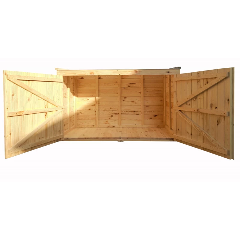 Coffre De Jardin En Bois Traité 28mm 2000L LARGO Blanc - Gardy Shelter 5 Coffre De Jardin En Bois Traité 28mm 2000L LARGO Blanc - Gardy Shelter – Image 3