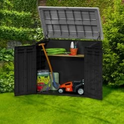 Coffre De Jardin Multifonctions En Résine 1200L Toit Plat Noir - Keter 10 Coffre De Jardin Multifonctions En Résine 1200L Toit Plat Noir - Keter -Nesling Magasin coffre de jardin multifonctions en resine 1200l toit plat keter 2