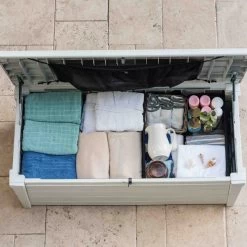 Coffre De Piscine En Résine Blanc 455L Pool Box – Keter -Nesling Magasin coffre de piscine en resine blanc 455l pool box keter 5