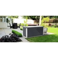 Coffre De Rangement En Métal Anthracite 1000L Patio Box 1,46m² TRIMETALS 11 Coffre De Rangement En Métal Anthracite 1000L Patio Box 1,46m² TRIMETALS -Nesling Magasin coffre de rangement en metal anthracite 1000l patio box 146m trimetals 4