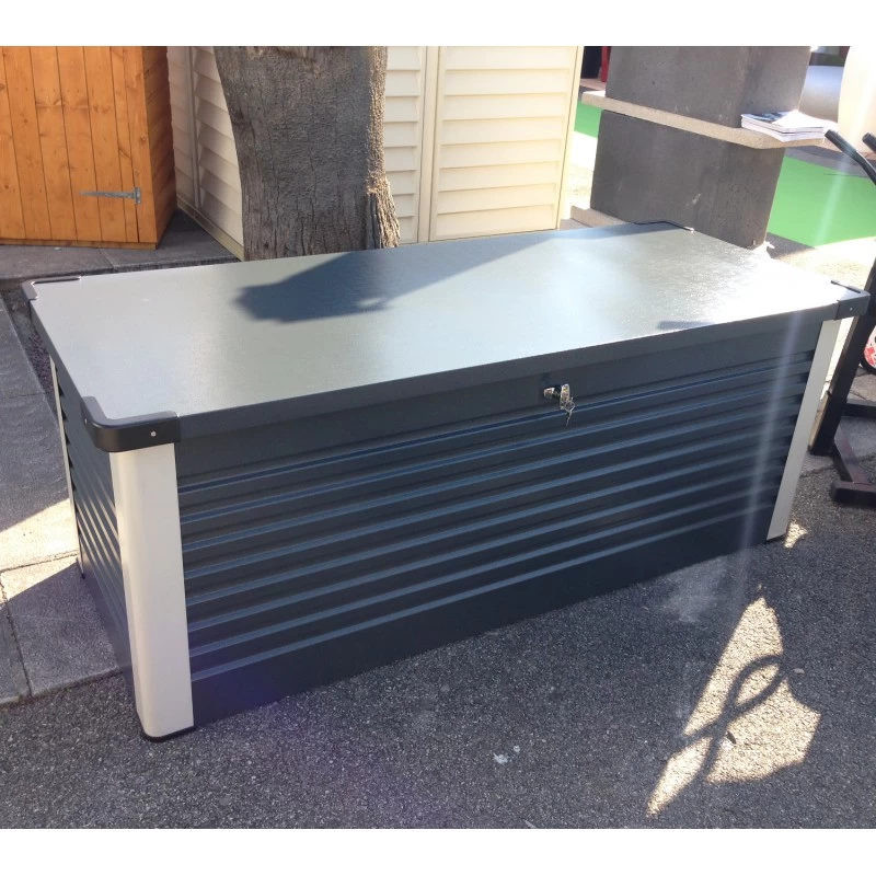 Coffre De Rangement En Métal Anthracite 750L Patio Box 1,06m² TRIMETALS 6 Coffre De Rangement En Métal Anthracite 750L Patio Box 1,06m² TRIMETALS – Image 4