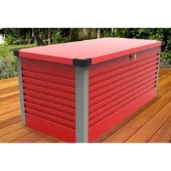 Coffre De Rangement En Métal Rouge 750L Patio Box 1,06m² TRIMETALS 13 Coffre De Rangement En Métal Rouge 750L Patio Box 1,06m² TRIMETALS -Nesling Magasin coffre de rangement en metal rouge 750l patio box 106m trimetals 5