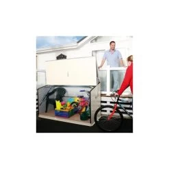 Nesling Magasin -Nesling Magasin coffre de rangement en metal storegard 1500l creme 174m trimetals 1