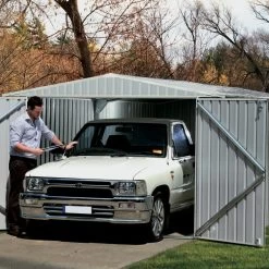 Garage 13,50m² En Acier Galvanisé Finition Zincalume Gris Melton - Absco 11 Garage 13,50m² En Acier Galvanisé Finition Zincalume Gris Melton - Absco -Nesling Magasin garage 1350m en metal melton finition zincalume absco 4