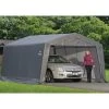 Garage Démontable 18,13m² En Acier Et Polyéthylène Gris – Shelter Logic 2 Garage Démontable 18,13m² En Acier Et Polyéthylène Gris – Shelter Logic -Nesling Magasin garage 1813m demontable en acier et polyethylene gris shelter logic