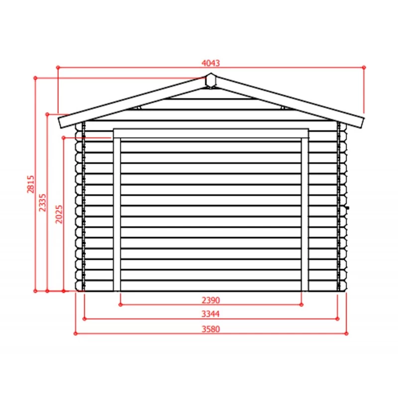 Garage 18,19m² Avec Porte Sectionnelle Motorisée Madriers 28mm SOLID 4 Garage 18,19m² Avec Porte Sectionnelle Motorisée Madriers 28mm SOLID – Image 2