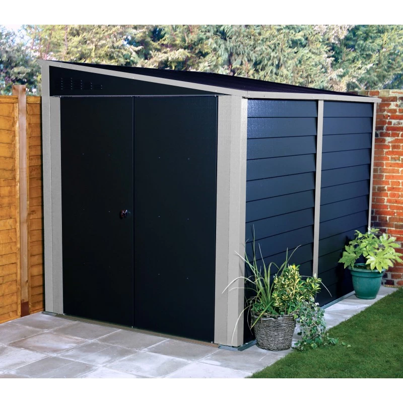 Garage à Motos En Métal Anthracite 4,69m² Titan 950 TRIMETALS 4 Garage à Motos En Métal Anthracite 4,69m² Titan 950 TRIMETALS – Image 2