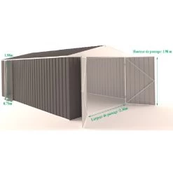 Garage En Acier Zincalume Colorbond 20,1m² Grande Hauteur EASYSHED -Nesling Magasin garage en acier zincalume colorbond 1995m grande hauteur easyshed 5