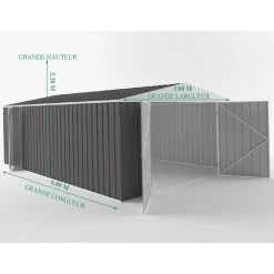 Garage En Acier Zincalume Colorbond Anthracite 18m² EASYSHED -Nesling Magasin garage en acier zincalume colorbond anthracite 18m easyshed 4