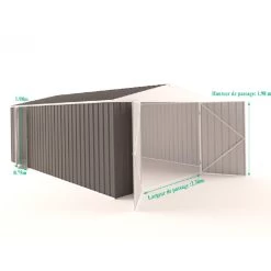 Garage En Acier Zincalume Colorbond Anthracite 18m² EASYSHED -Nesling Magasin garage en acier zincalume colorbond anthracite 18m easyshed 5