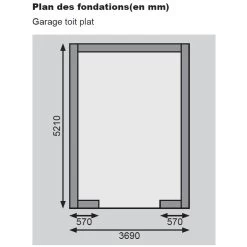 Garage En Bois Massif 20,78m² Toit Plat – Madriers 40mm - Karibu -Nesling Magasin garage en bois massif 2078m toit plat madriers 40mm karibu 5
