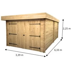Garage En Bois Massif 21,46m² – Madriers 28mm – Toiture En Bac Acier – Habrita 8 Garage En Bois Massif 21,46m² – Madriers 28mm – Toiture En Bac Acier – Habrita -Nesling Magasin garage en bois massif 2146m madriers 28mm toiture en bac acier habrita 1