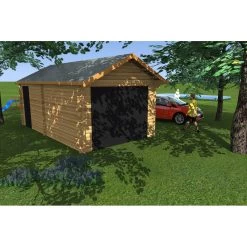 Garage En Bois Massif 24,23m² – Madriers 60mm – Habrita 9 Garage En Bois Massif 24,23m² – Madriers 60mm – Habrita -Nesling Magasin garage en bois massif 2423m madriers 60mm habrita 2
