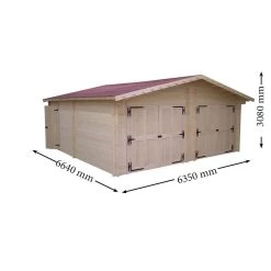 Garage Double En Bois Massif 42,16m² – Madriers 42mm – Habrita 7 Garage Double En Bois Massif 42,16m² – Madriers 42mm – Habrita -Nesling Magasin garage en bois massif 4216m madriers 42mm habrita 2