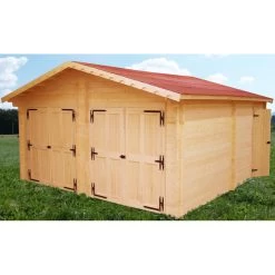 Garage Double En Bois Massif 42,16m² – Madriers 60mm – Habrita 7 Garage Double En Bois Massif 42,16m² – Madriers 60mm – Habrita -Nesling Magasin garage en bois massif 4216m madriers 60mm habrita 2