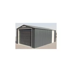 Garage En Métal Anthracite 19,95m² Grande Hauteur H.2,60m DURAMAX -Nesling Magasin garage en metal anthracite 1995m grande hauteur h260m duramax 4