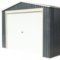 Garage Métal Anthracite 15,14m² Porte Enroulable + Kit D'ancrage X-METAL -Nesling Magasin garage metal anthracite 1514m porte enroulable kit d ancrage x metal 4