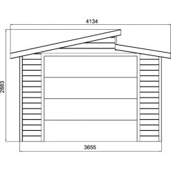 Garage Torino 20,91m² Avec Porte Sectionnelle Motorisée Madriers 28mm SOLID -Nesling Magasin garage torino 2091m avec porte sectionnelle motorisee madriers 28mm solid 4