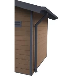 Kit Gouttières Anthracite - Pack Prêt à La Pose Pour Abri PREMIUM Woodlife Garden Double Pentes Longueur 2m