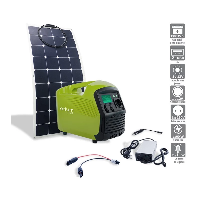 Pack Station D’énergie Portative Izywatt 1500Wh + Panneau Solaire Souple 120W 3 Pack Station D’énergie Portative Izywatt 1500Wh + Panneau Solaire Souple 120W