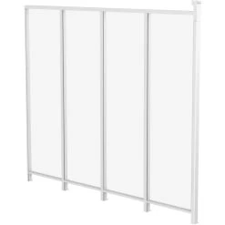 Panneau Latéral En Aluminium Et PC Transparent Pour Toit De Terrasse Blanc 3m X-METAL