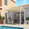 Pergola 100% Aluminium Coloris Blanc 12m² Avec Toile D'ombrage écru 140gr/m² HABRITA -Nesling Magasin pergola 100 aluminium coloris blanc 12m avec toile d ombrage ecru 140grm habrita