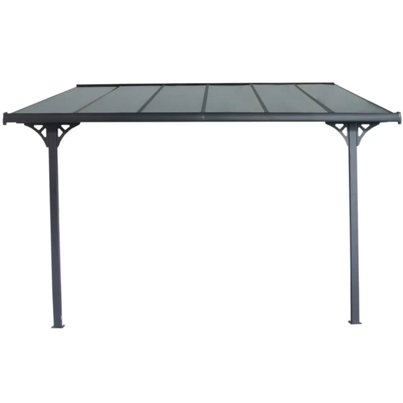 Pergola Adossée Ajustable - Toit De Terrasse En Alu 3,75x2,55m X-METAL 4 Pergola Adossée Ajustable - Toit De Terrasse En Alu 3,75x2,55m X-METAL – Image 2