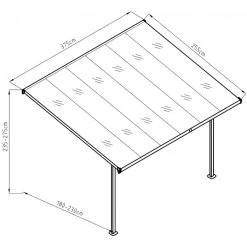 Pergola Adossée Ajustable - Toit De Terrasse En Alu 3,75x2,55m X-METAL 10 Pergola Adossée Ajustable - Toit De Terrasse En Alu 3,75x2,55m X-METAL -Nesling Magasin pergola adossee ajustable toit de terrasse en alu 255x375m x metal 2